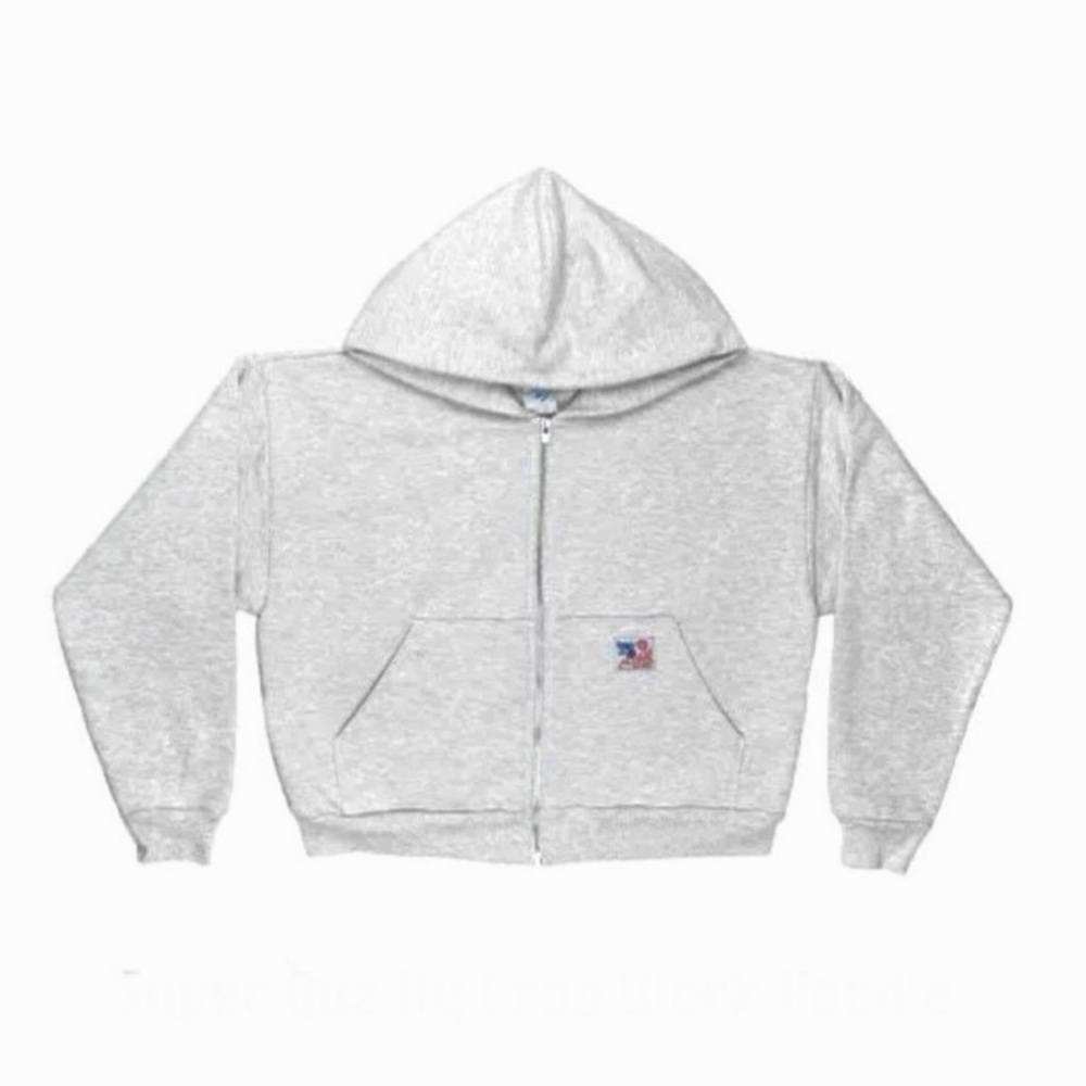 McDowells Super Quality Work Crop Hoodie ASH Grey S. NWT